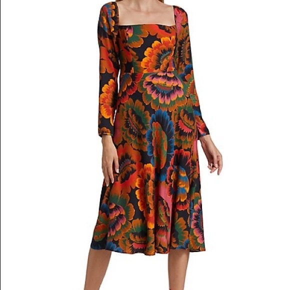 Farm Rio Flowers Midi Dress - Picture 10 of 11